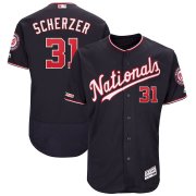 Wholesale Cheap Washington Nationals #31 Max Scherzer Majestic Alternate Authentic Collection Flex Base Player Jersey Navy