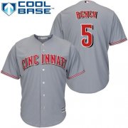 Wholesale Cheap Reds #5 Johnny Bench Grey Cool Base Stitched Youth MLB Jersey