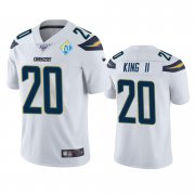 Wholesale Cheap Los Angeles Chargers #20 Desmond King White 60th Anniversary Vapor Limited NFL Jersey