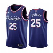 Wholesale Cheap Nike 76ers #25 Ben Simmons Navy 2019-20 City Edition Swingman NBA Jersey