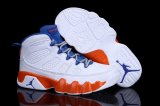 Wholesale Cheap Kid Air Jordan 9(IX) Retro Fontay montana White/Orange/Blue