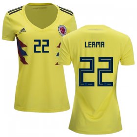 Wholesale Cheap Women\'s Colombia #22 Lerma Home Soccer Country Jersey