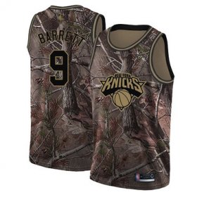 Cheap Youth Knicks #9 R.J. Barrett Camo Basketball Swingman Realtree Collection Jersey