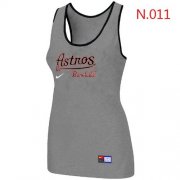 Wholesale Cheap Women's Nike Houston Astros Tri-Blend Racerback Stretch Tank Top Light Grey