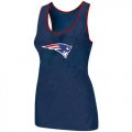 Wholesale Cheap Women's Nike New England Patriots Big Logo Tri-Blend Racerback Stretch Tank Top Blue