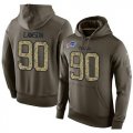 Wholesale Cheap NFL Men's Nike Buffalo Bills #90 Shaq Lawson Stitched Green Olive Salute To Service KO Performance Hoodie