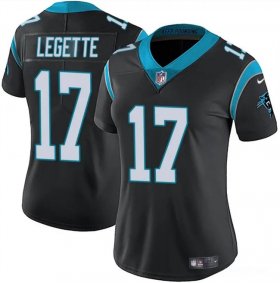 Cheap Women\'s Carolina Panthers #17 Xavier Legette Black 2024 Draft Vapor Football Stitched Jersey