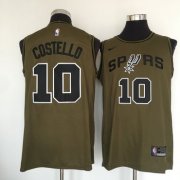 Wholesale Cheap San Antonio Spurs #10 Matt Costello Olive Nike Swingman Jersey