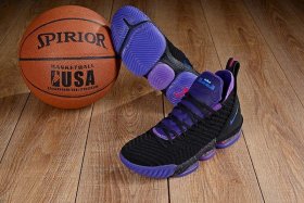 Wholesale Cheap Nike Lebron James 16 Air Cushion Shoes Black Purple