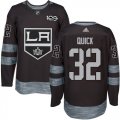 Wholesale Cheap Adidas Kings #32 Jonathan Quick Black 1917-2017 100th Anniversary Stitched NHL Jersey