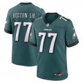 Men's Philadelphia Eagles #77 Mekhi Becton Sr. Midnight Green Nike Game Jersey