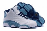 Wholesale Cheap Air Jordan 13 High QUAI 54 Shoes White/blue