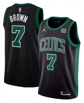 Wholesale Cheap Men\'s Boston Celtics #7 Jaylen Brown Black Statement Edition Stitched Basketball Jersey