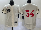 Wholesale Cheap Men's Texas Rangers #34 Nolan Ryan Cream 2023 City Connect Flex Base Stitched Jersey