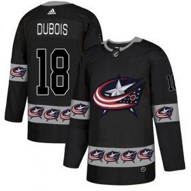 Wholesale Cheap Adidas Blue Jackets #18 Pierre-Luc Dubois Black Authentic Team Logo Fashion Stitched NHL Jersey