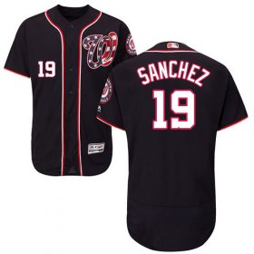 Wholesale Cheap Nationals #19 Anibal Sanchez Navy Blue Flexbase Authentic Collection Stitched MLB Jersey