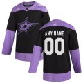 Wholesale Cheap Dallas Stars Adidas Hockey Fights Cancer Custom Practice Jersey Black