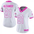 Wholesale Cheap Nike Bengals #21 Mackensie Alexander White/Pink Women's Stitched NFL Limited Rush Fashion Jersey