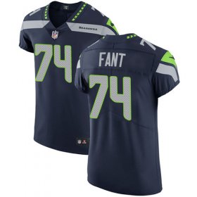 Wholesale Cheap Nike Seahawks #74 George Fant Steel Blue Team Color Men\'s Stitched NFL Vapor Untouchable Elite Jersey