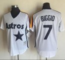 Wholesale Cheap Mitchell And Ness Astros #7 Craig Biggio White Throwback Stitched MLB Jersey