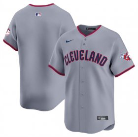 Cheap Men\'s Cleveland Guardians Blank Gray 2025 Alternate Limited Stitched Baseball Jersey