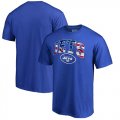 Wholesale Cheap Men's New York Jets NFL Pro Line by Fanatics Branded Royal Banner Wave T-Shirt