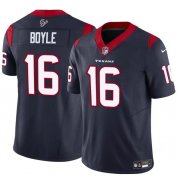 Cheap Men's Houston Texans #16 Tim Boyle Navy 2024 F.U.S.E Vapor Untouchable Stitched Football Jersey