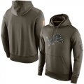 Wholesale Cheap Men's Detroit Lions Nike Olive Salute To Service KO Performance Hoodie