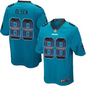 Wholesale Cheap Nike Panthers #88 Greg Olsen Blue Alternate Men\'s Stitched NFL Limited Strobe Jersey