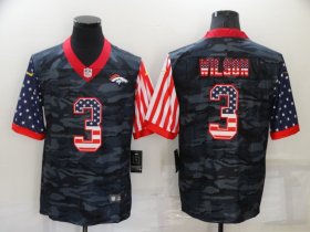 Wholesale Cheap Men\'s Denver Broncos #3 Russell Wilson USA Camo 2020 Salute To Service Stitched NFL Nike Limited Jersey