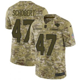 Wholesale Cheap Nike Jaguars #47 Joe Schobert Camo Youth Stitched NFL Limited 2018 Salute To Service Jersey