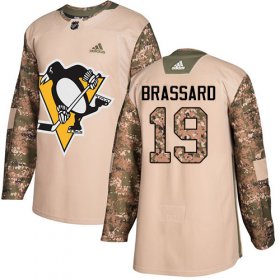 Wholesale Cheap Adidas Penguins #19 Derick Brassard Camo Authentic 2017 Veterans Day Stitched NHL Jersey