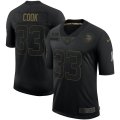 Wholesale Cheap Nike Vikings 33 Dalvin Cook Black 2020 Salute To Service Limited Jersey