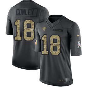 Wholesale Cheap Nike Jaguars #18 Chris Conley Black Men\'s Stitched NFL Limited 2016 Salute To Service Jersey