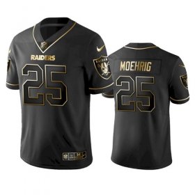 Wholesale Cheap Men\'s Las Vegas Raiders #25 Trevon Moehrig Black Golden Edition Vapor Limited Nike Jersey