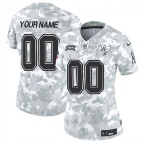 Cheap Women\'s Tampa Bay Buccaneers Active Player Custom 2024 F.U.S.E Arctic Camo Salute To Service Limited Stitched Football Jersey(Run Small)