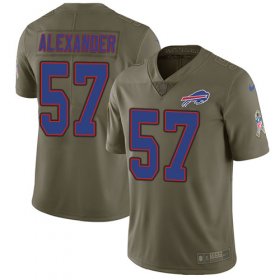 Wholesale Cheap Nike Bills #57 Lorenzo Alexander Olive Men\'s Stitched NFL Limited 2017 Salute To Service Jersey