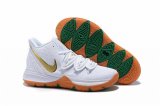 Wholesale Cheap Nike Kyire 5 White Green Godl-logo