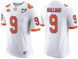 Wholesale Cheap Men's Clemson Tigers #9 Wayne Gallman White 2017 Championship Game Patch Stitched CFP Nike Limited Jersey