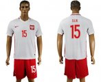 Wholesale Cheap Poland #15 Glik Home Soccer Country Jersey