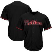 Wholesale Cheap Philadelphia Phillies Majestic Big & Tall Pop Fashion Jersey Black