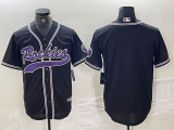 Cheap Men's Colorado Rockies Blank Black With Patch Cool Base Stitched Baseball Jersey