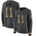 Wholesale Cheap Nike 49ers #11 Brandon Aiyuk Anthracite Salute to Service Women's Stitched NFL Limited Therma Long Sleeve Jersey