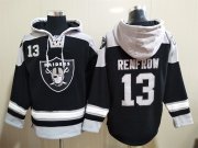 Wholesale Cheap Men's Las Vegas Raiders 13 Hunter Renfrow NEW Black Pocket Stitched NFL Pullover Hoodie