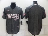 Wholesale Cheap Men's Washington Nationals Blank 2022 Grey City Connect Cherry Blossom Cool Base Stitched Jersey