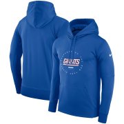 Wholesale Cheap New York Giants Nike Sideline Property Of Wordmark Logo Performance Pullover Hoodie Royal