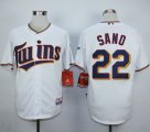 Wholesale Cheap Twins #22 Miguel Sano White Home Cool Base Stitched MLB Jersey