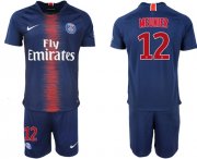 Wholesale Cheap Paris Saint-Germain #12 Meunier Home Soccer Club Jersey