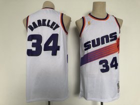 Wholesale Cheap Men Phoenix Suns 34 Barkley White Throwback 2021 NBA Jersey