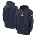 Cheap Men's Denver Broncos Navy Performance Pullover Hoodie